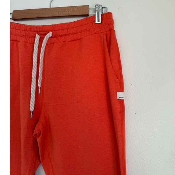 Vuori Performance Jogger Pants in Grapefruit Heather Orange - Picture 7 of 9
